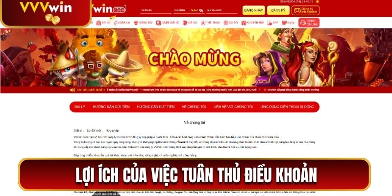 Tìm Hiểu Điều Khoản Sử Dụng Khi Tham Gia Nhà Cái VVVwin 1 3 lợi ích nhận được khi tuân thủ điều khoản sử dụng