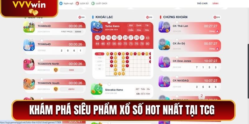 Khám phá siêu phẩm xổ số trực tuyến hot nhất tại TCG